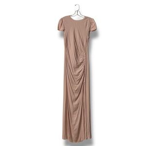 Free People Awaylee Pink Rose Gathered Button Front Maxi Dress Size Large